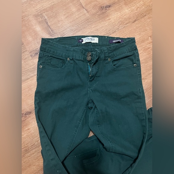 Vigold Forest Green Skinny Jeans double button closure. Pockets. Like new! - Picture 4 of 6